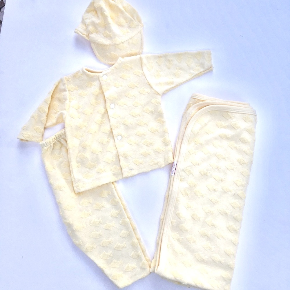 4pcs unisex baby blanket set